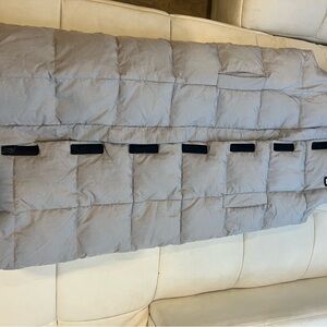 Gray Quilted Blanket maxi vest